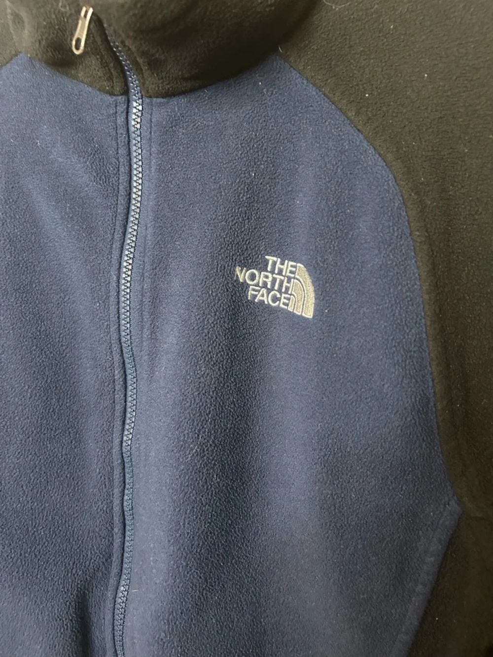 The North Face Navy Blue and Black Fleece Jacket